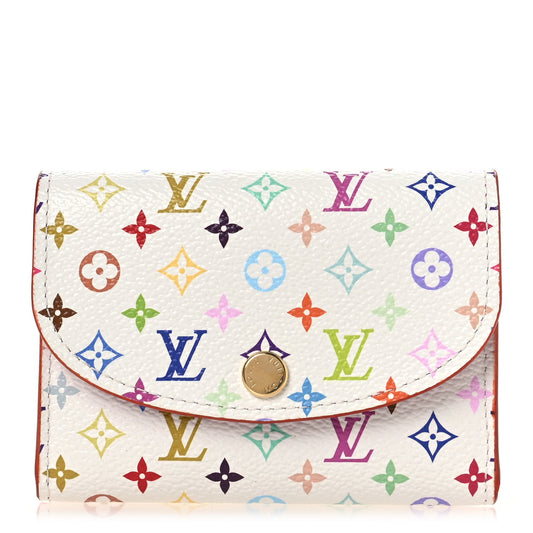 LV X TM Monogram Multicolor Rosalie Coin Purse White Kawaii Pink