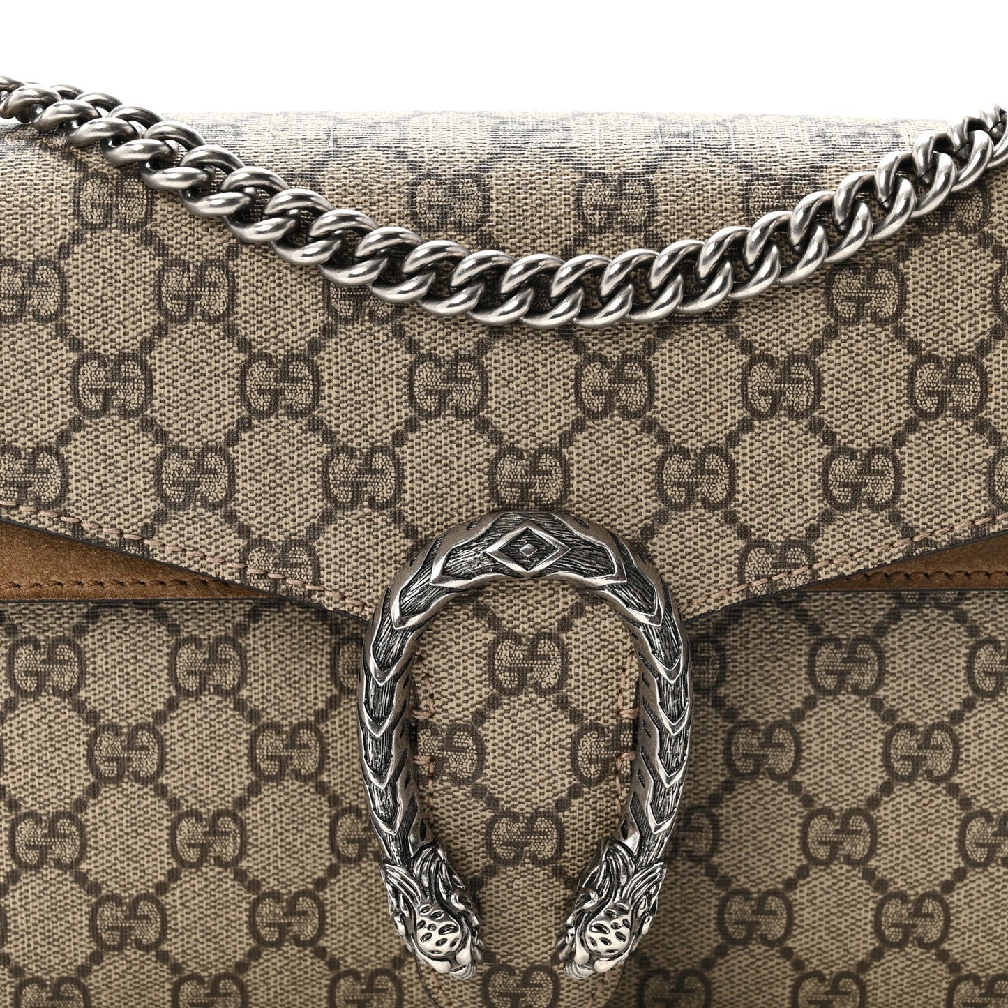 GG Supreme Monogram Small Dionysus Shoulder Bag Taupe