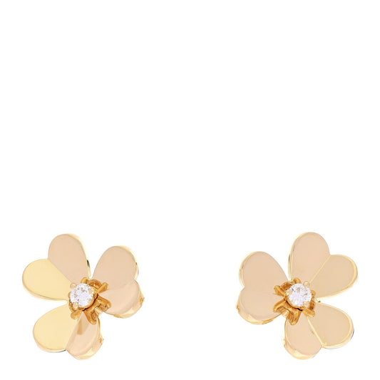 18K Yellow Gold Diamond Small Frivole Earrings