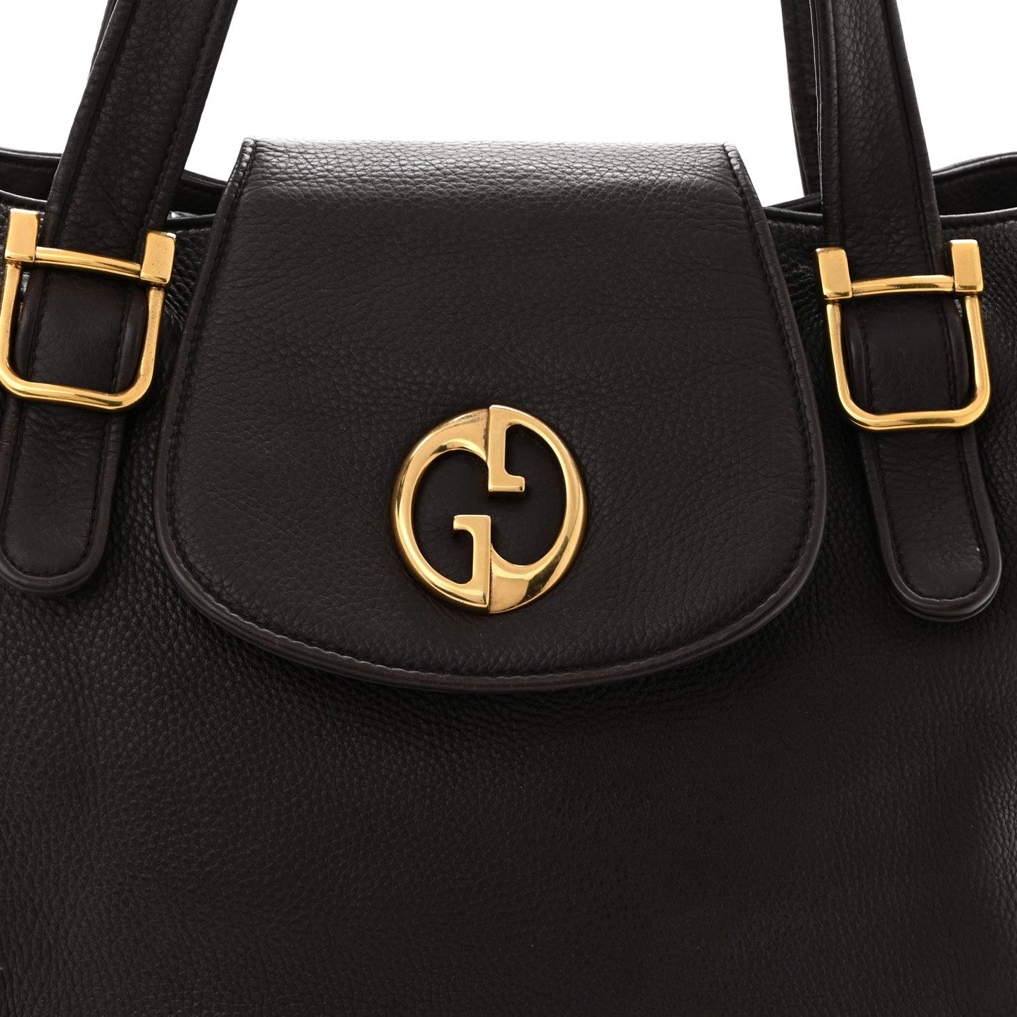 Pebbled Calfskin Medium 1973 Tote Dark Brown
