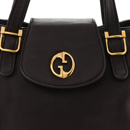 Pebbled Calfskin Medium 1973 Tote Dark Brown