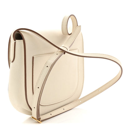 Grained Calfskin Small Trotteur White
