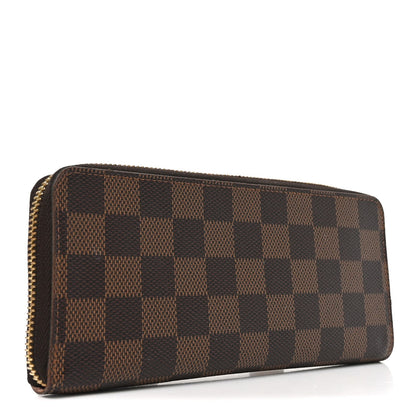 Damier Ebene Clemence Wallet Rose Ballerine