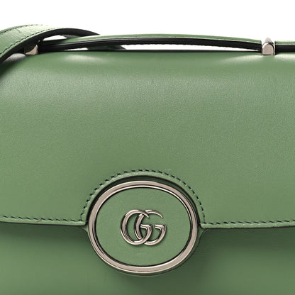 Senna Calfskin Petite GG Top Handle Shoulder Bag Green Soil Grass