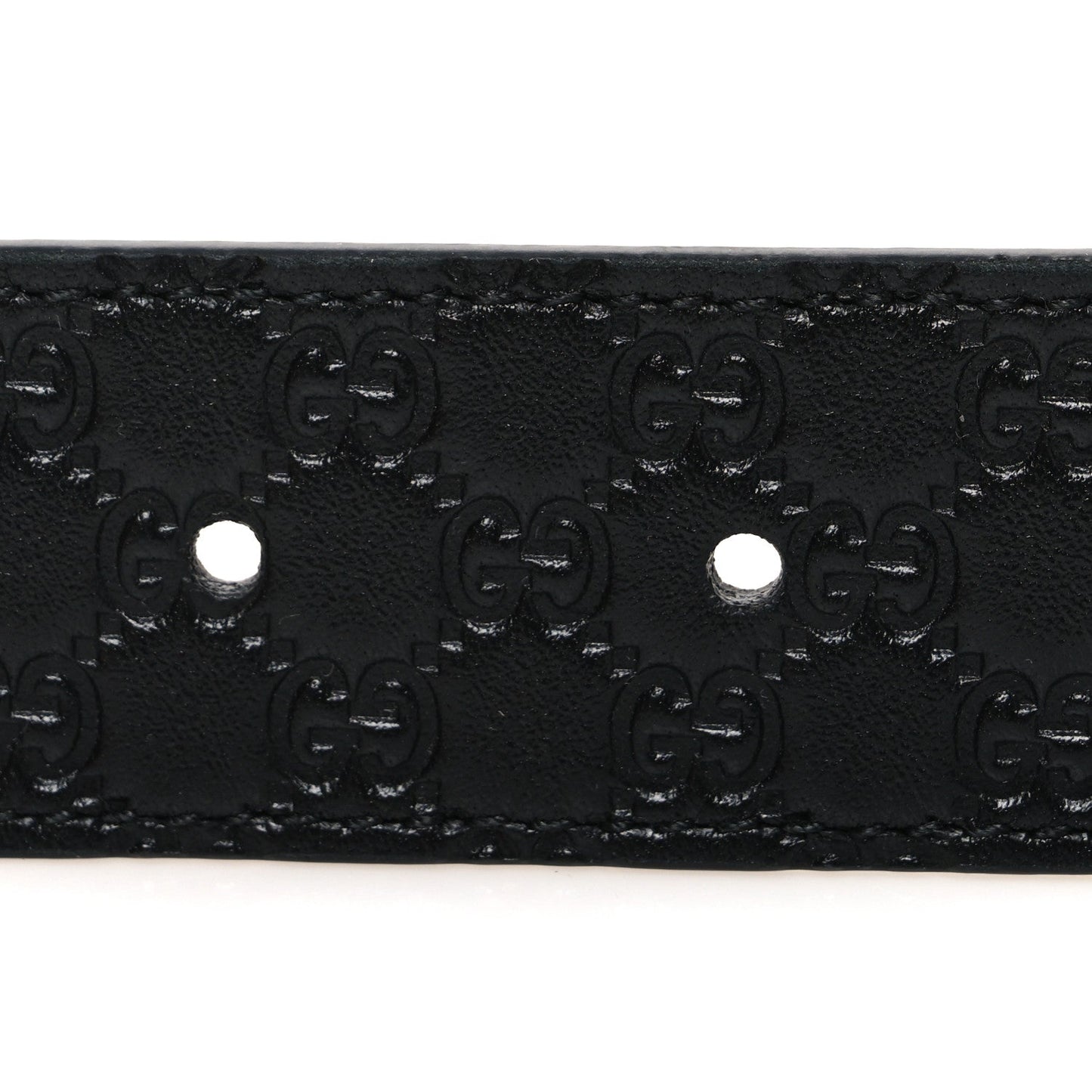 Guccissima Double G Reversible Belt 75 30 Black White