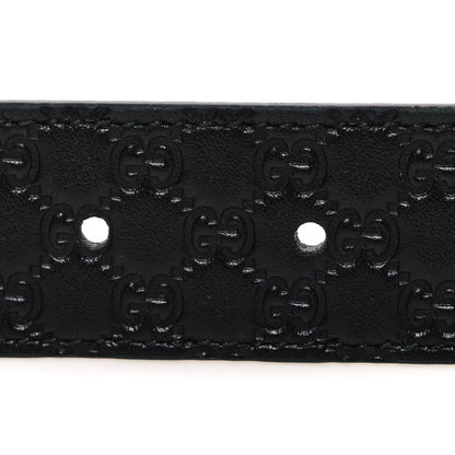 Guccissima Double G Reversible Belt 75 30 Black White