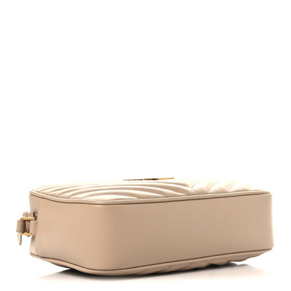 Calfskin Matelasse Monogram Lou Camera Bag Dark Beige