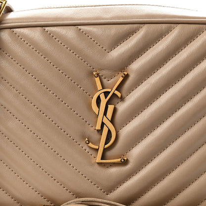 Calfskin Matelasse Monogram Lou Camera Bag Dark Beige