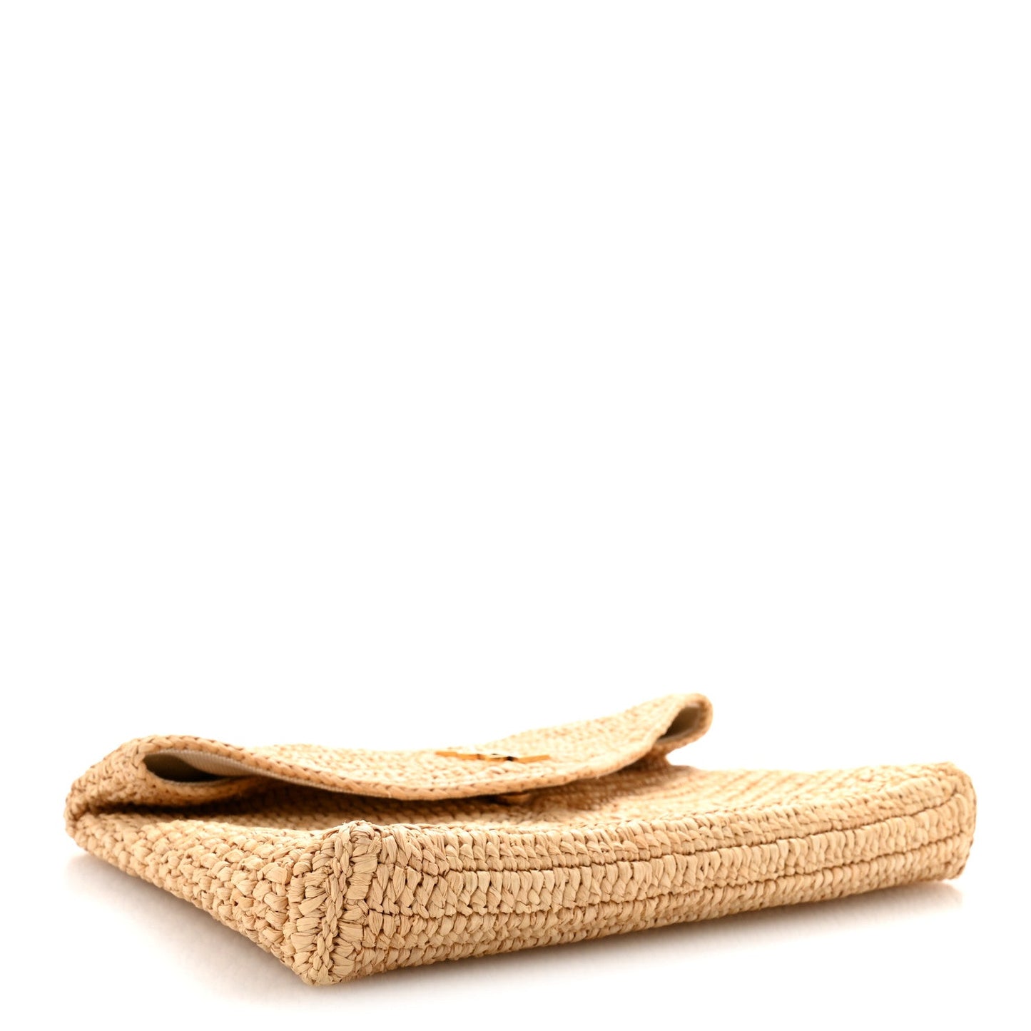Raffia Large Cassandre Pouch Naturel Brick