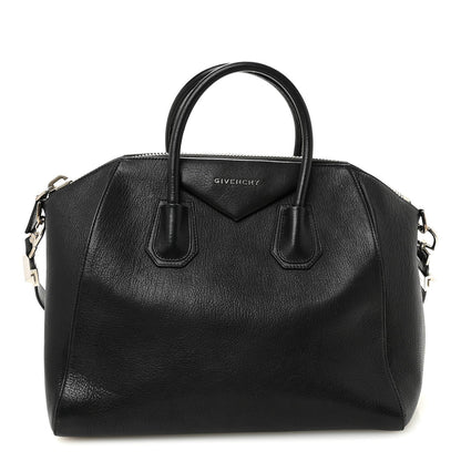 Sugar Goatskin Medium Antigona Black