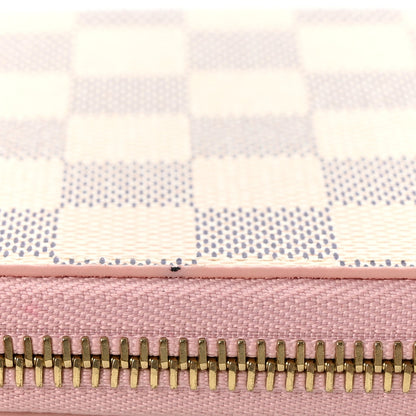 Damier Azur Zippy Wallet Rose Ballerine
