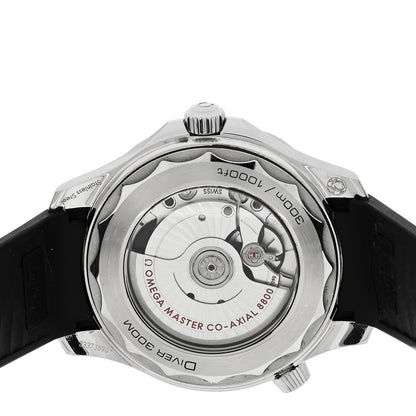Stainless Steel Rubber 42mm Seamaster Diver 300M Co-Axial Master Chronometer Automatic Watch Black 210.32.42.20.01.001