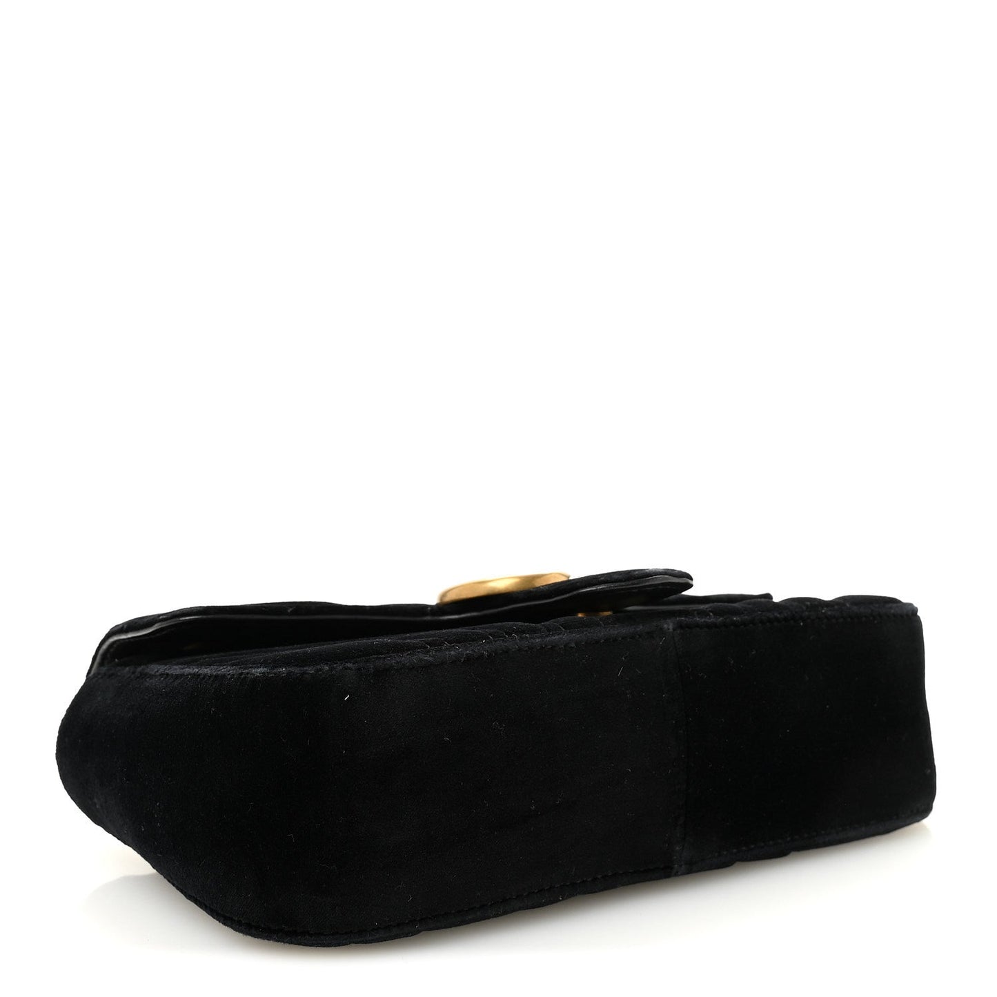 Velvet Matelasse Mini GG Marmont Shoulder Bag Black