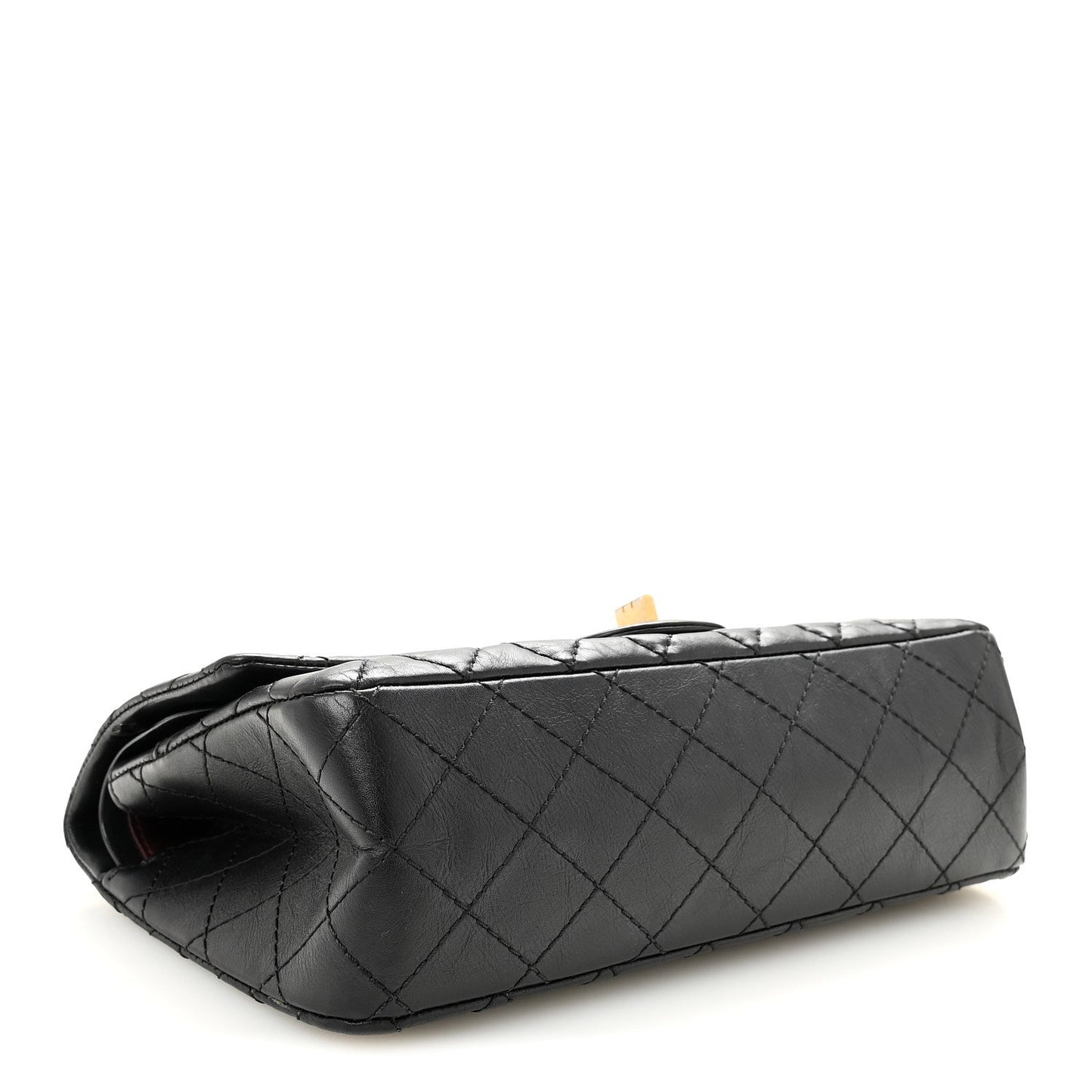 Aged Calfskin Quilted 2.55 Reissue 225 Flap Black