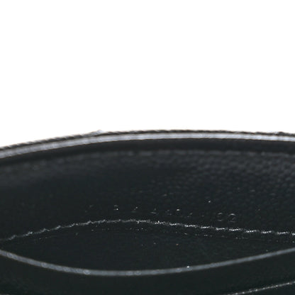 Grain De Poudre Matelasse Chevron Small Monogram Envelope Wallet Black