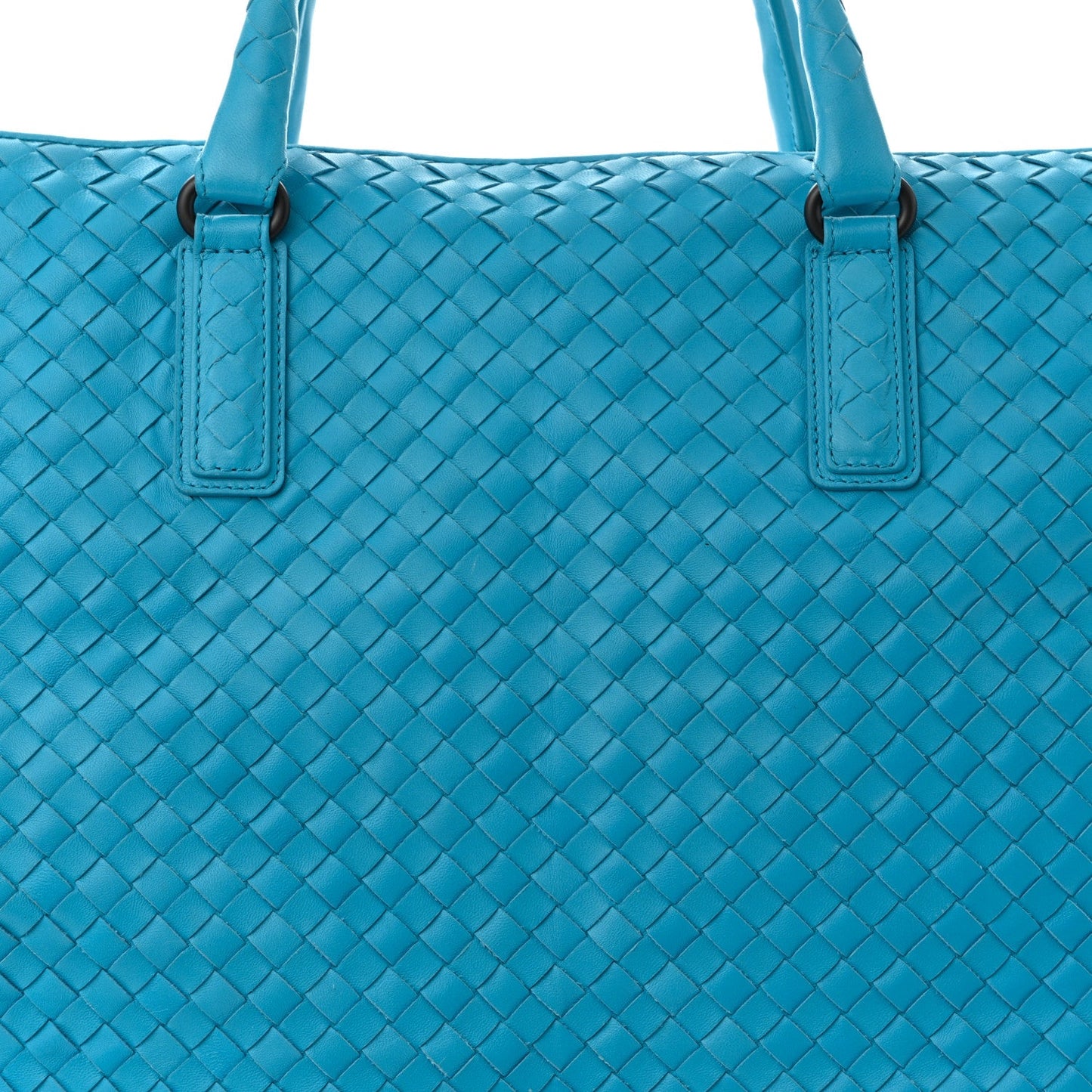 Nappa Intrecciato Maxi Convertible Tote Turquoise