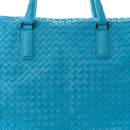 Nappa Intrecciato Maxi Convertible Tote Turquoise