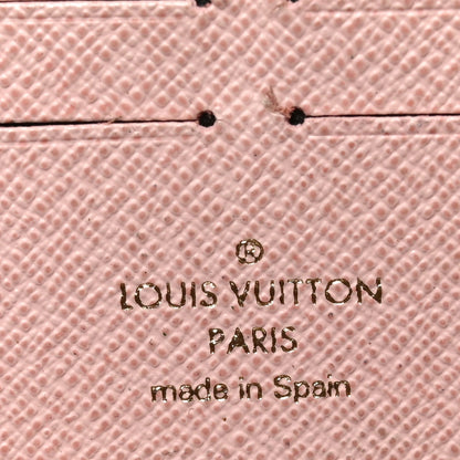 Damier Ebene Clemence Wallet Rose Ballerine