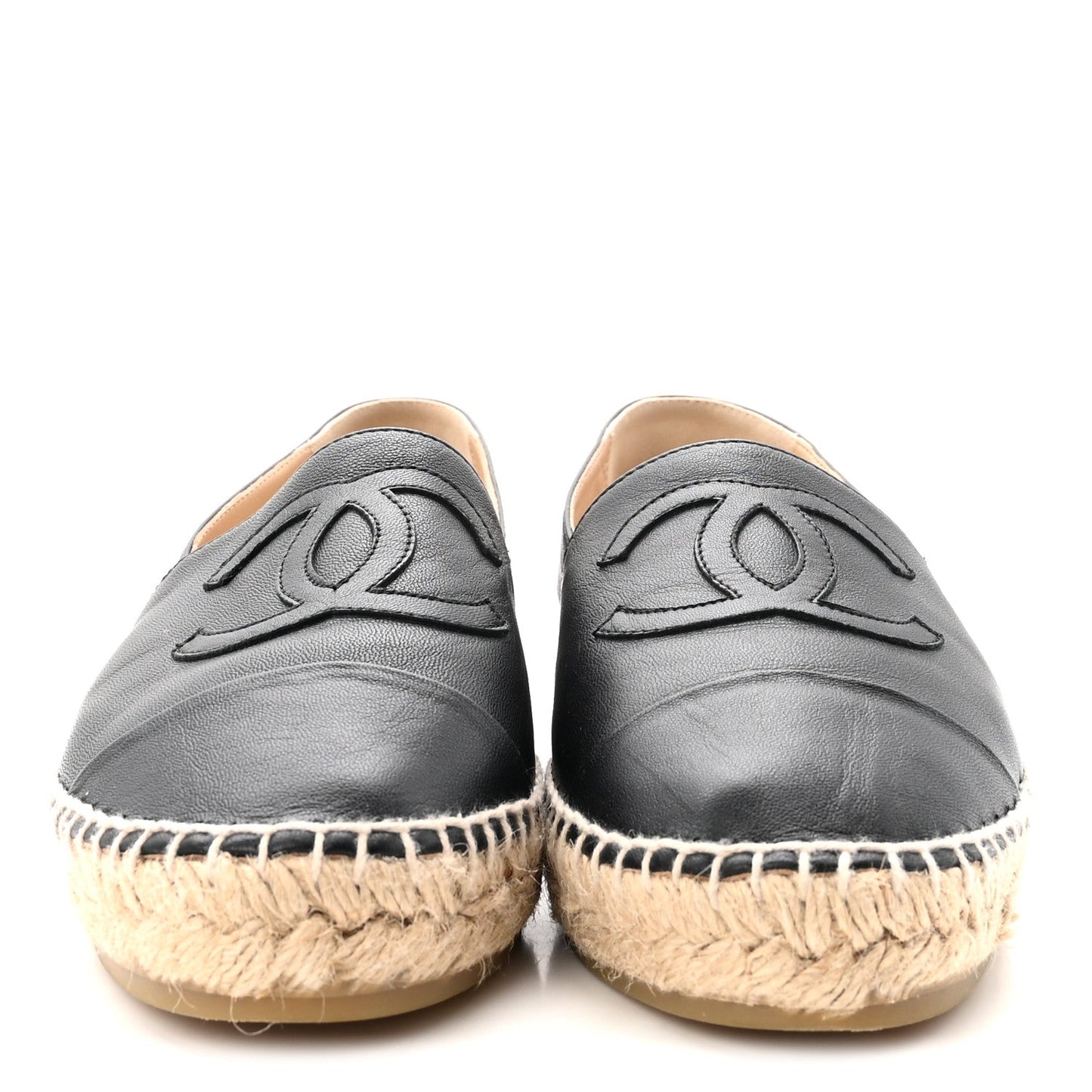 Lambskin CC Espadrilles 39 Black