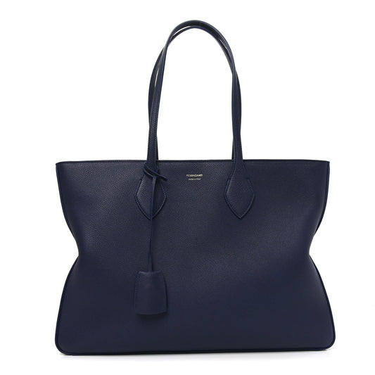 Calfskin Medium Star Tote New Navy