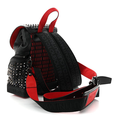 Calfskin Spiked Small Explorafunk Backpack Black