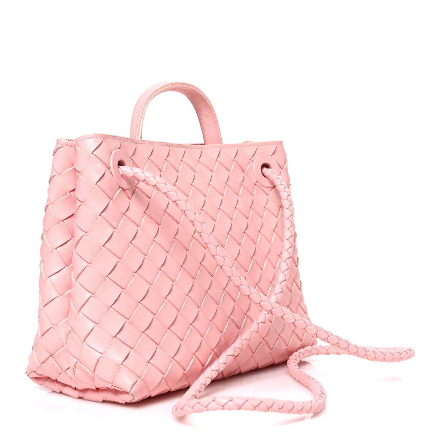 Nappa Intrecciato Small Andiamo Shoulder Bag Blush