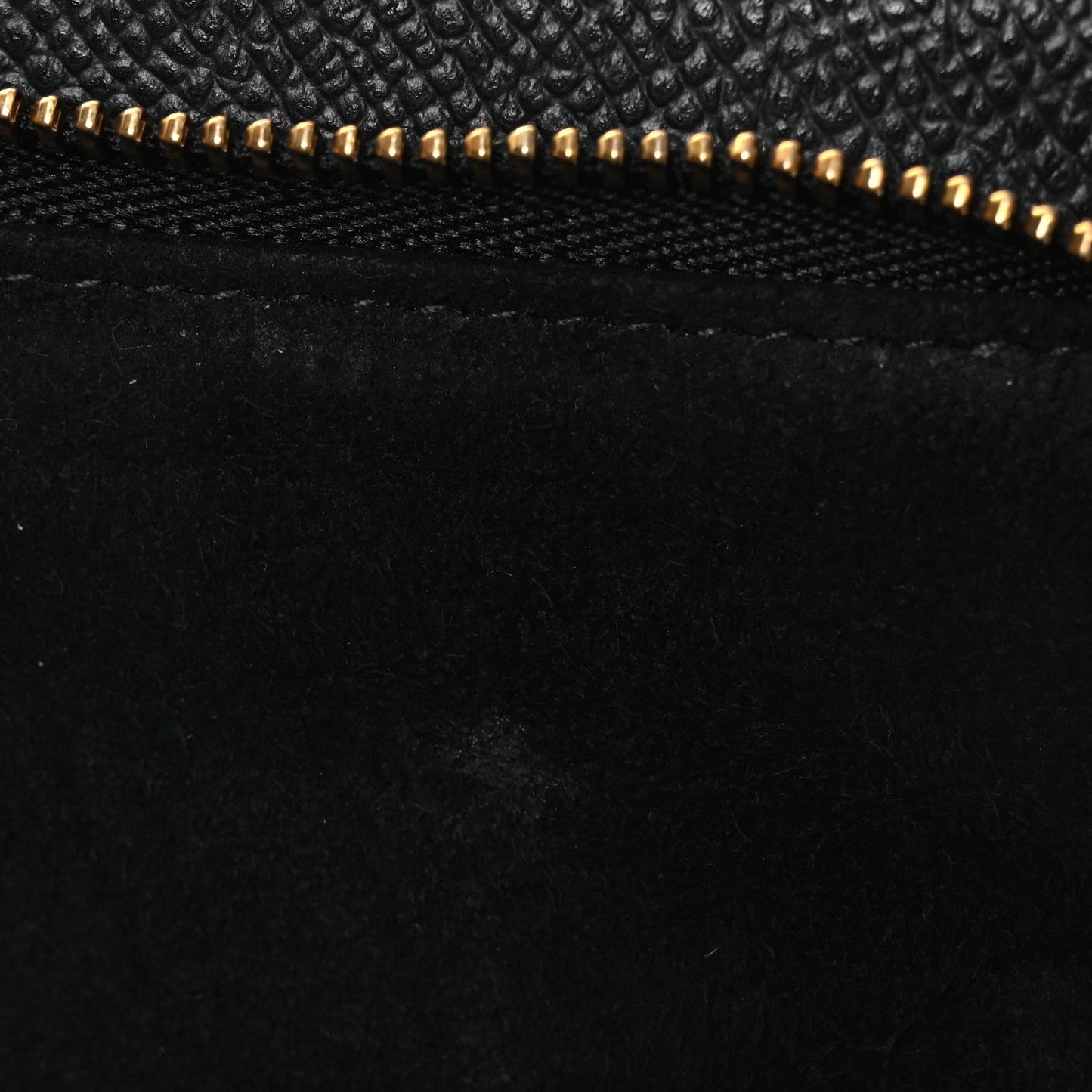 Grained Calfskin Caro Double Pouch Black