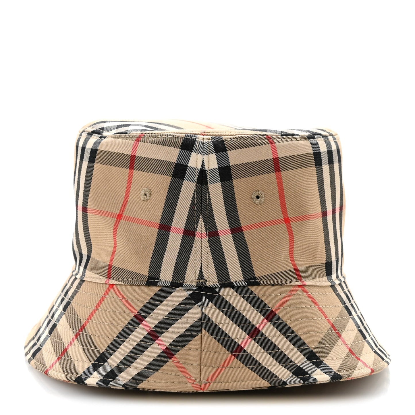 Technical Cotton Vintage Check Bucket Hat S Archive Beige