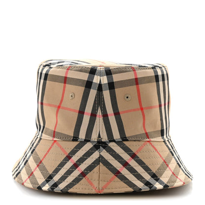 Technical Cotton Vintage Check Bucket Hat S Archive Beige