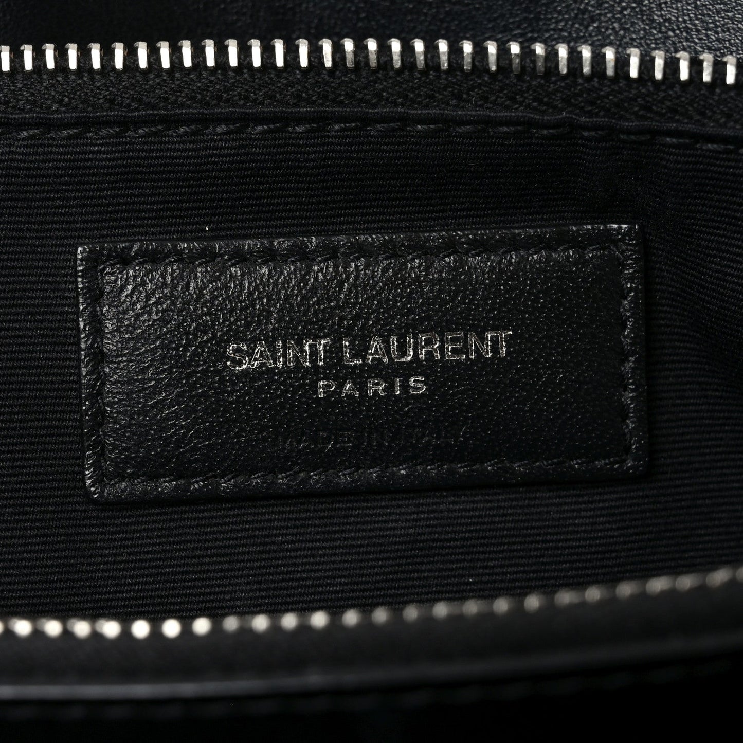 Calfskin Y Quilted Monogram Large Loulou Chain Satchel Black