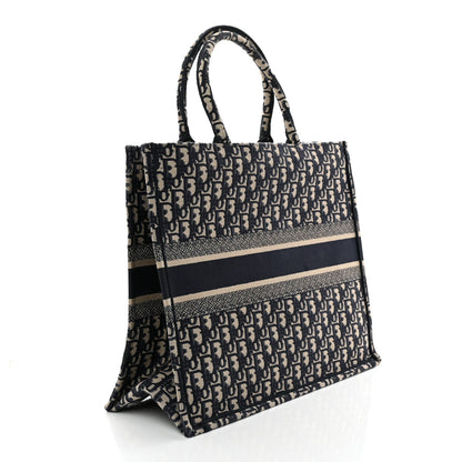 Oblique Large Book Tote Blue Multicolor