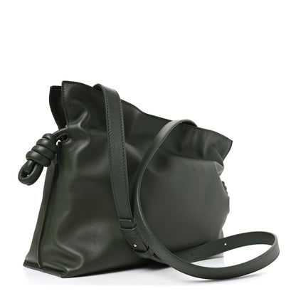 Nappa Medium Flamenco Knot Bag Dark Khaki