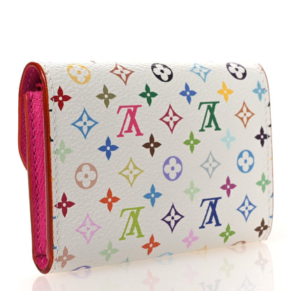 LV X TM Monogram Multicolor Rosalie Coin Purse White Kawaii Pink