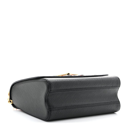 Epi Jungle Twist Shoulder Bag MM Black Coquelicot