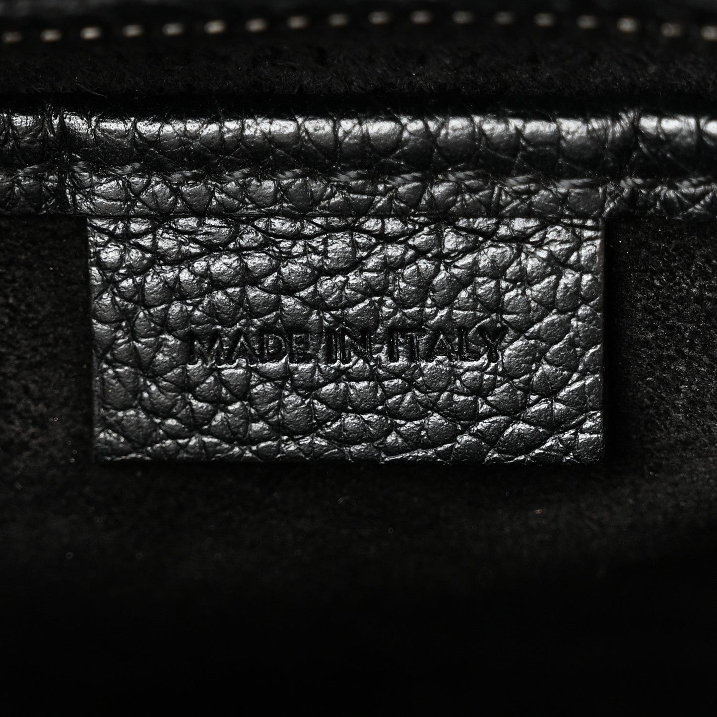 Drummed Calfskin Nano Luggage Black
