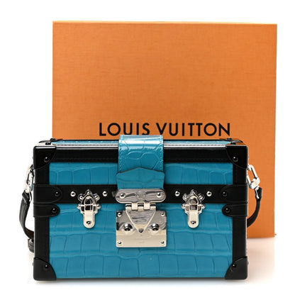 Alligator Petite Malle Blue Black