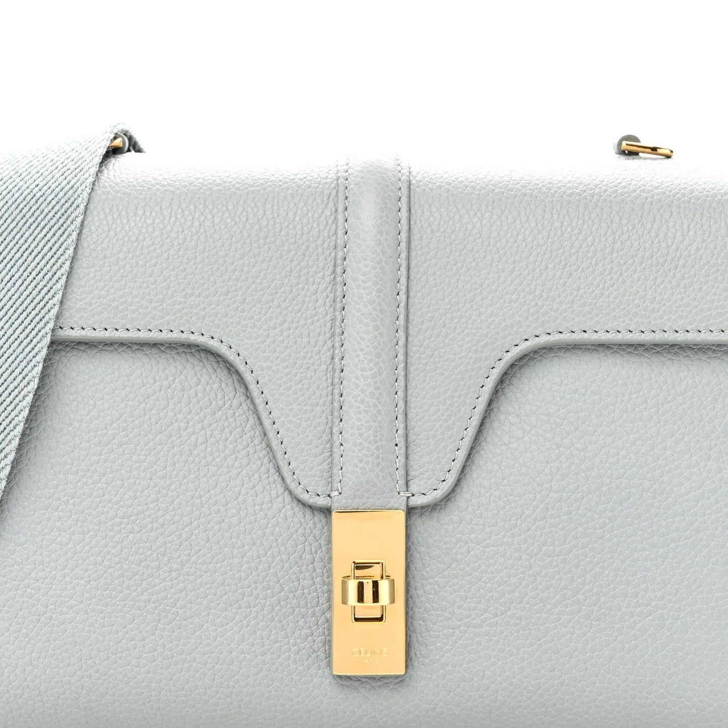 Grained Calfskin Teen Soft 16 Shoulder Bag Ice Blue