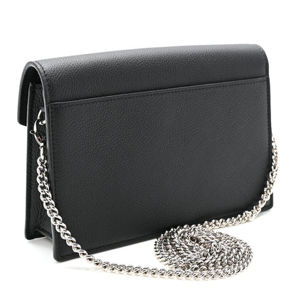 Soft Calfskin My Lockme Chain Pochette Black