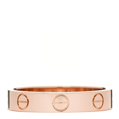 18K Pink Gold 3.5mm LOVE Wedding Band Ring 53 6.5