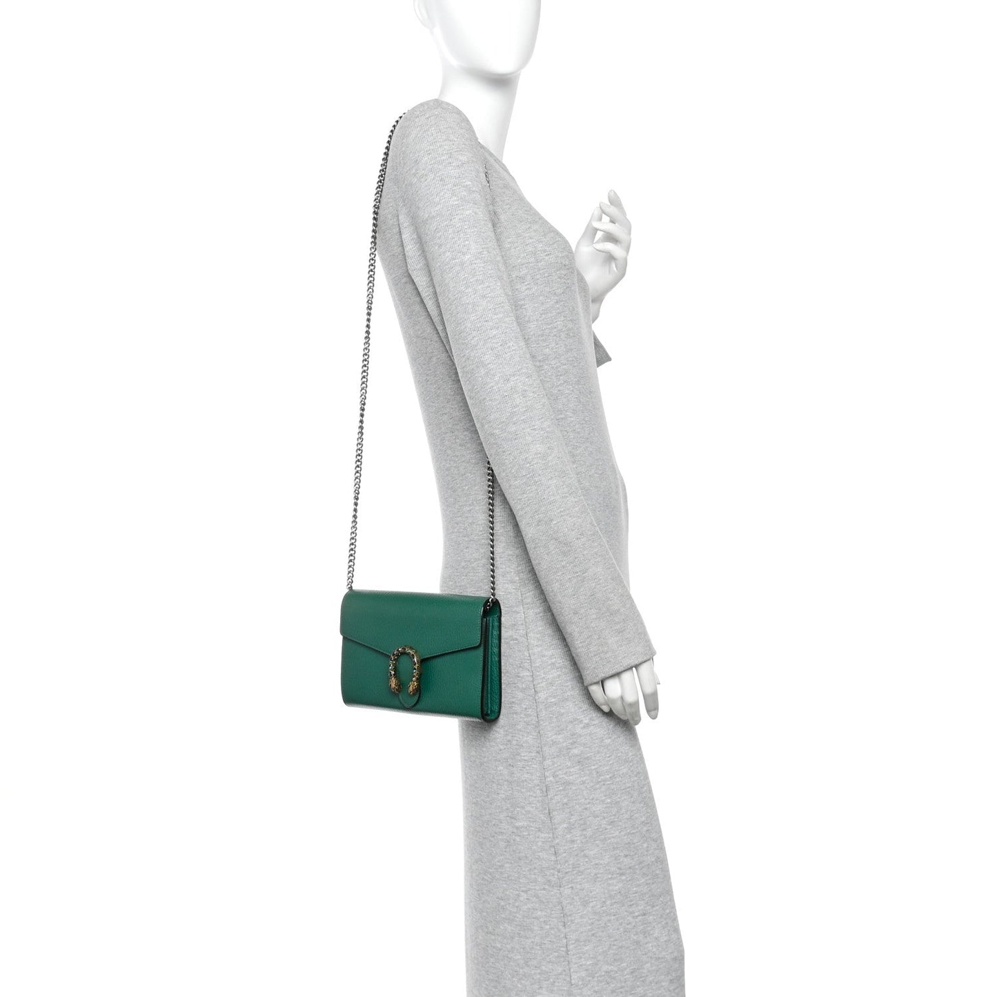 Calfskin Mini Dionysus Chain Wallet Emerald