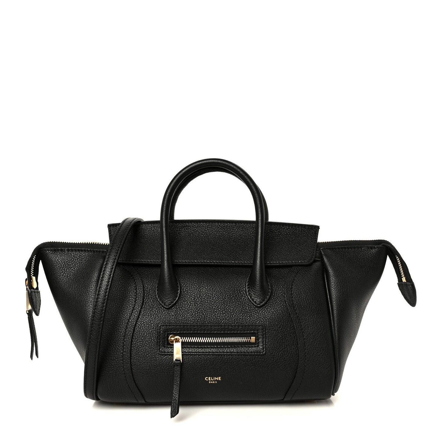 Grained Calfskin Little New Luggage Black