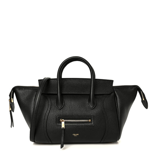 Grained Calfskin Little New Luggage Black