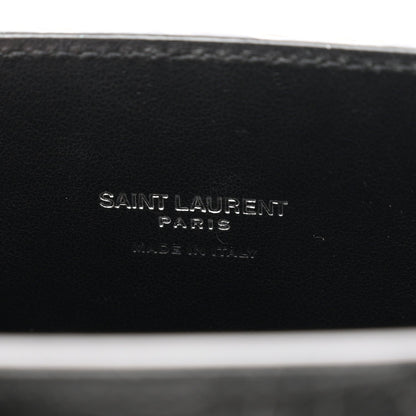 Calfskin Crocodile Embossed Nano Sac De Jour Black