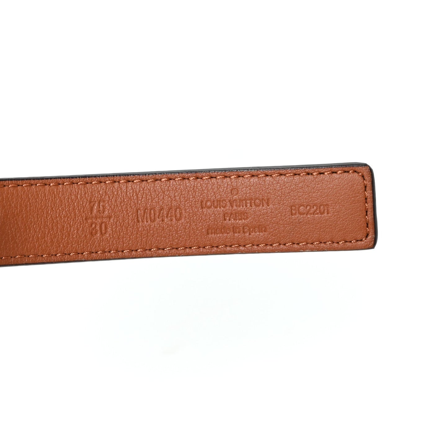 Calfskin Reverse Monogram 20mm LV Iconic Reversible Belt 75 30 Black