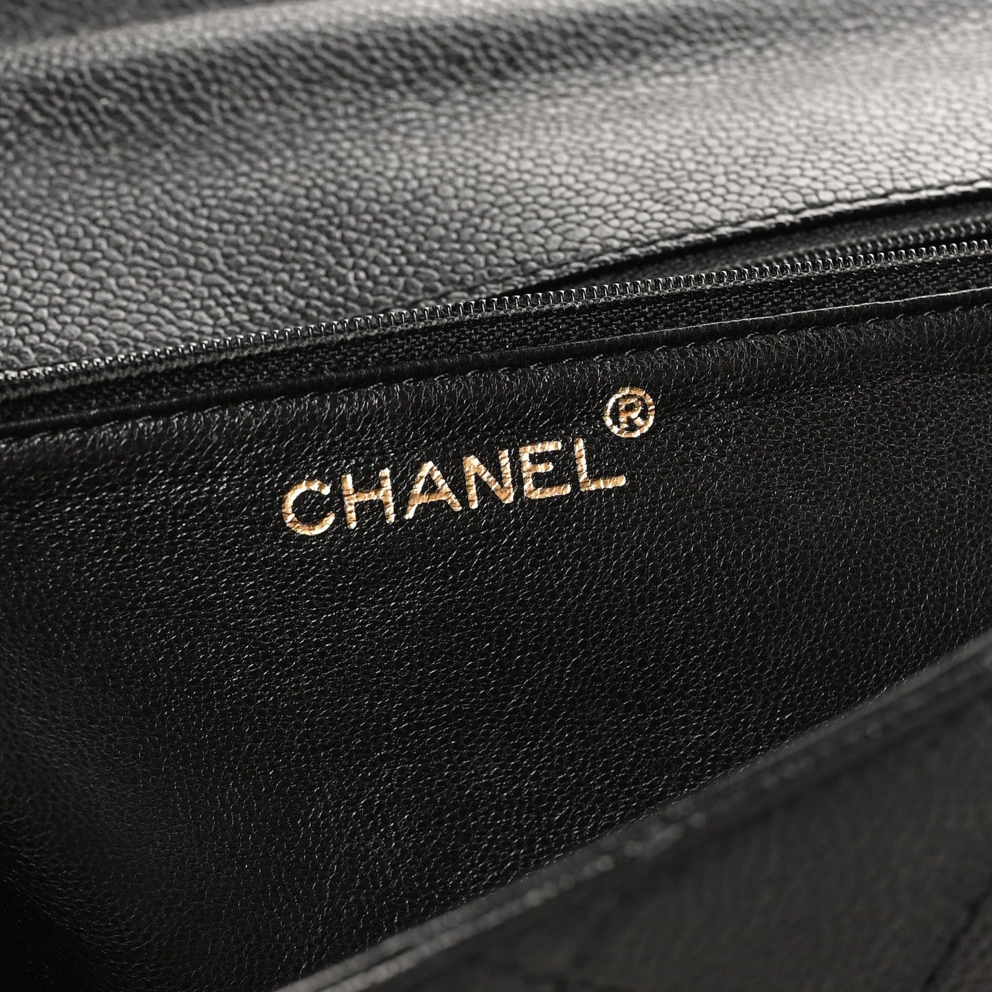 Caviar Quilted Single Flap Black