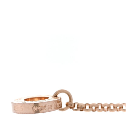 18K Rose Gold Diamond Small B.Zero1 Pave Pendant Necklace