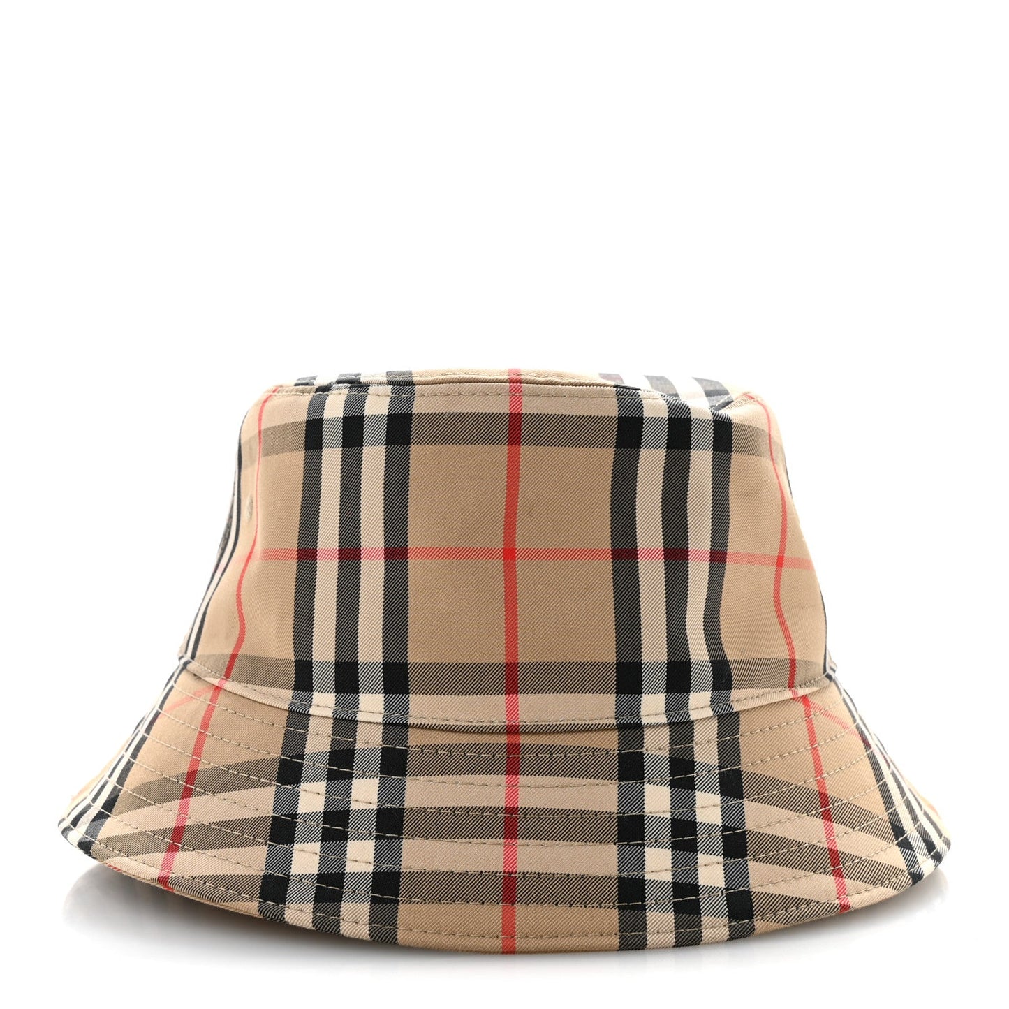 Technical Cotton Vintage Check Bucket Hat S Archive Beige