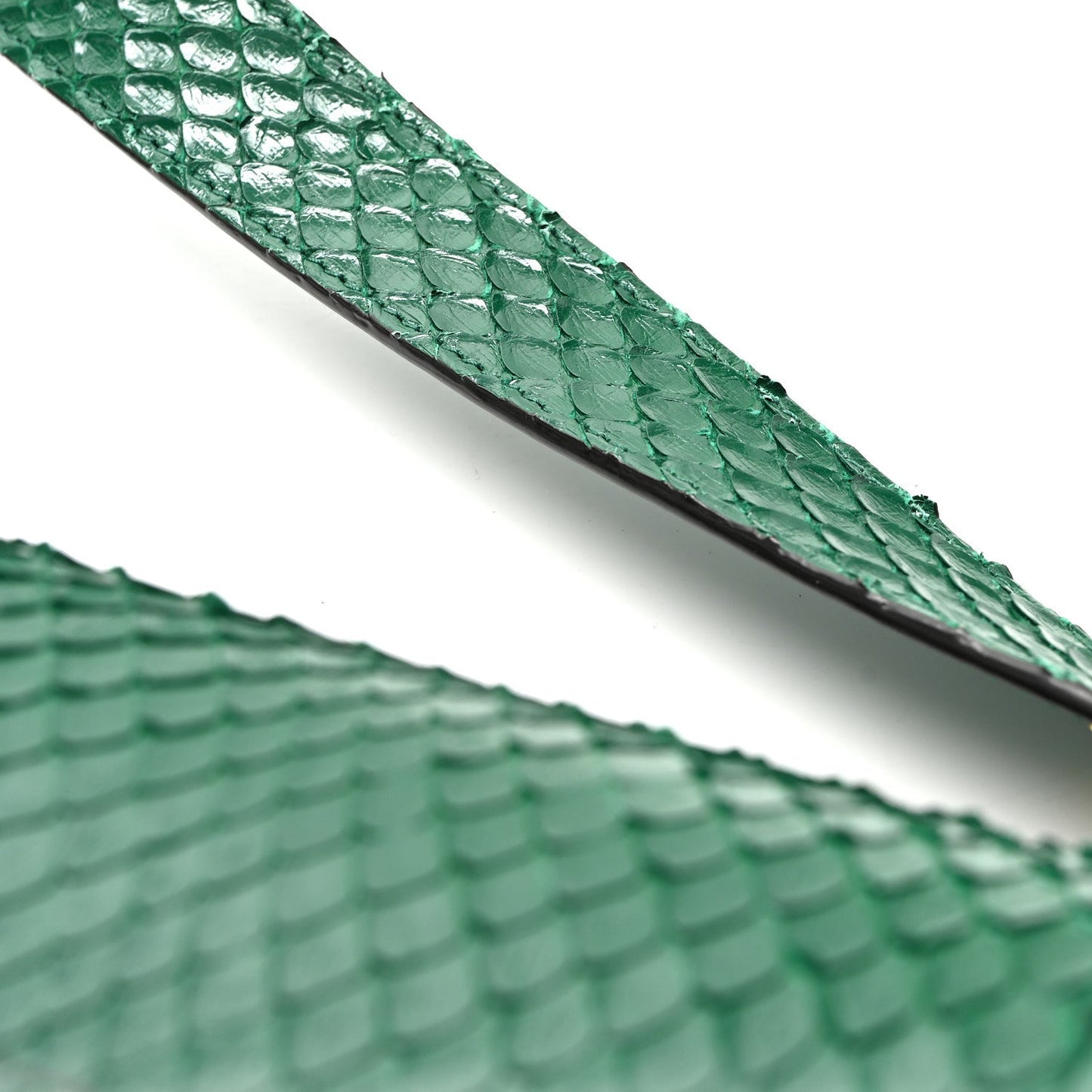 Snakeskin Horsebit 1955 Shoulder Bag Green