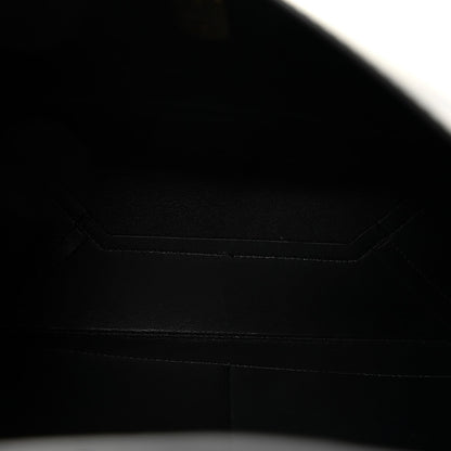 Natural Smooth Calfskin Medium Nano Top Handle Handbag Black