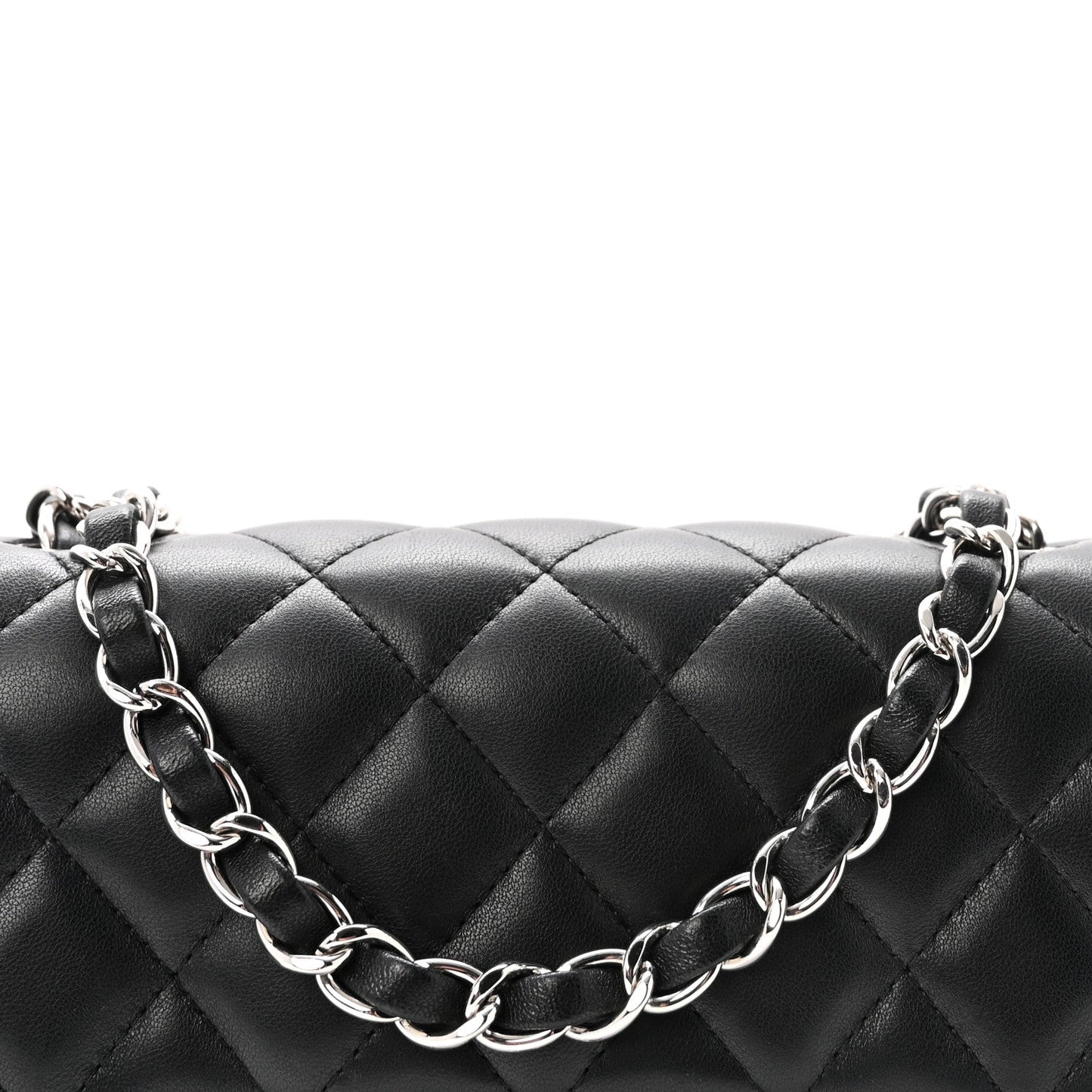 Lambskin Quilted Mini Rectangular Flap